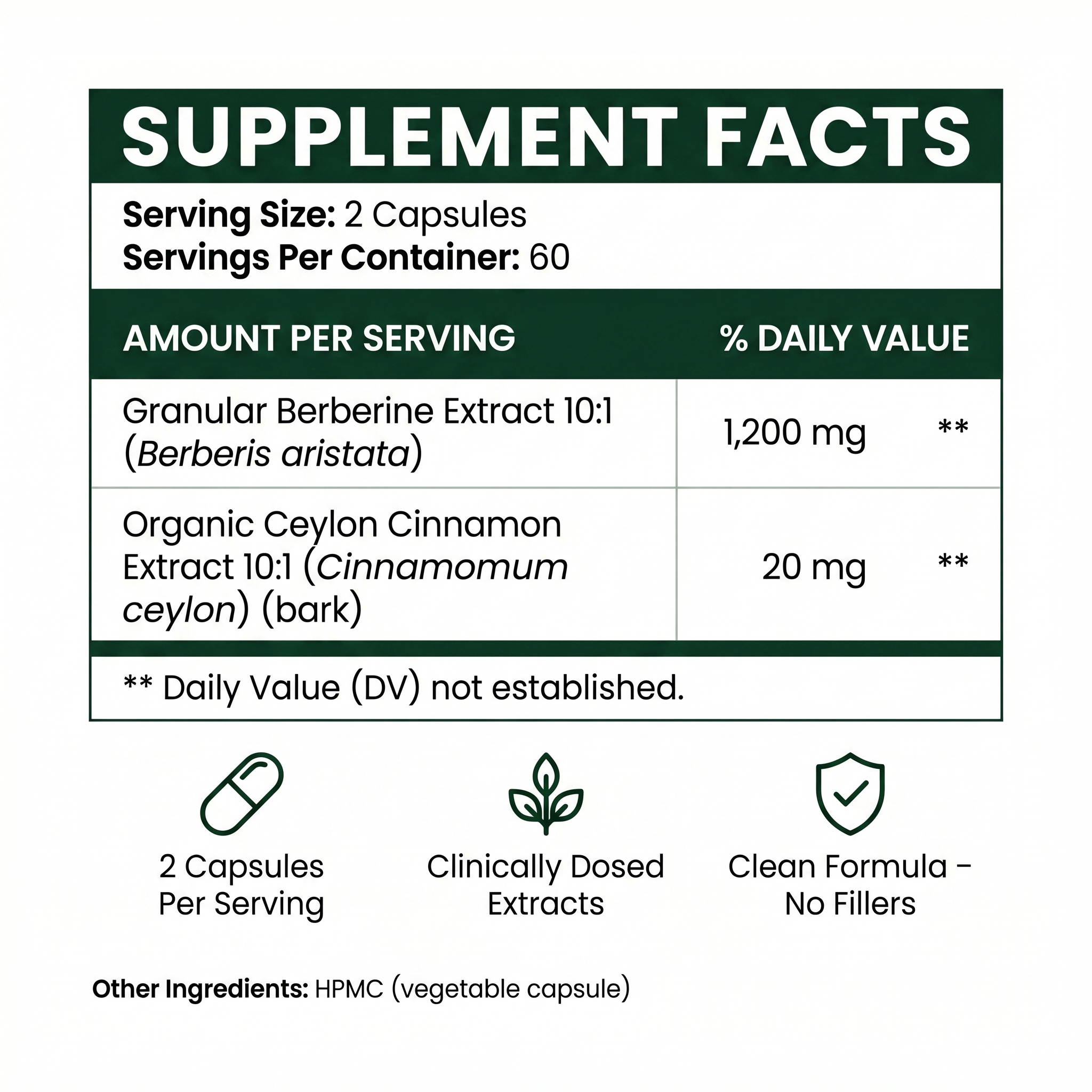 BURN-BERINE GLP-1 Support Capsules (1200mg)